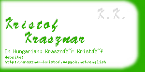 kristof krasznar business card